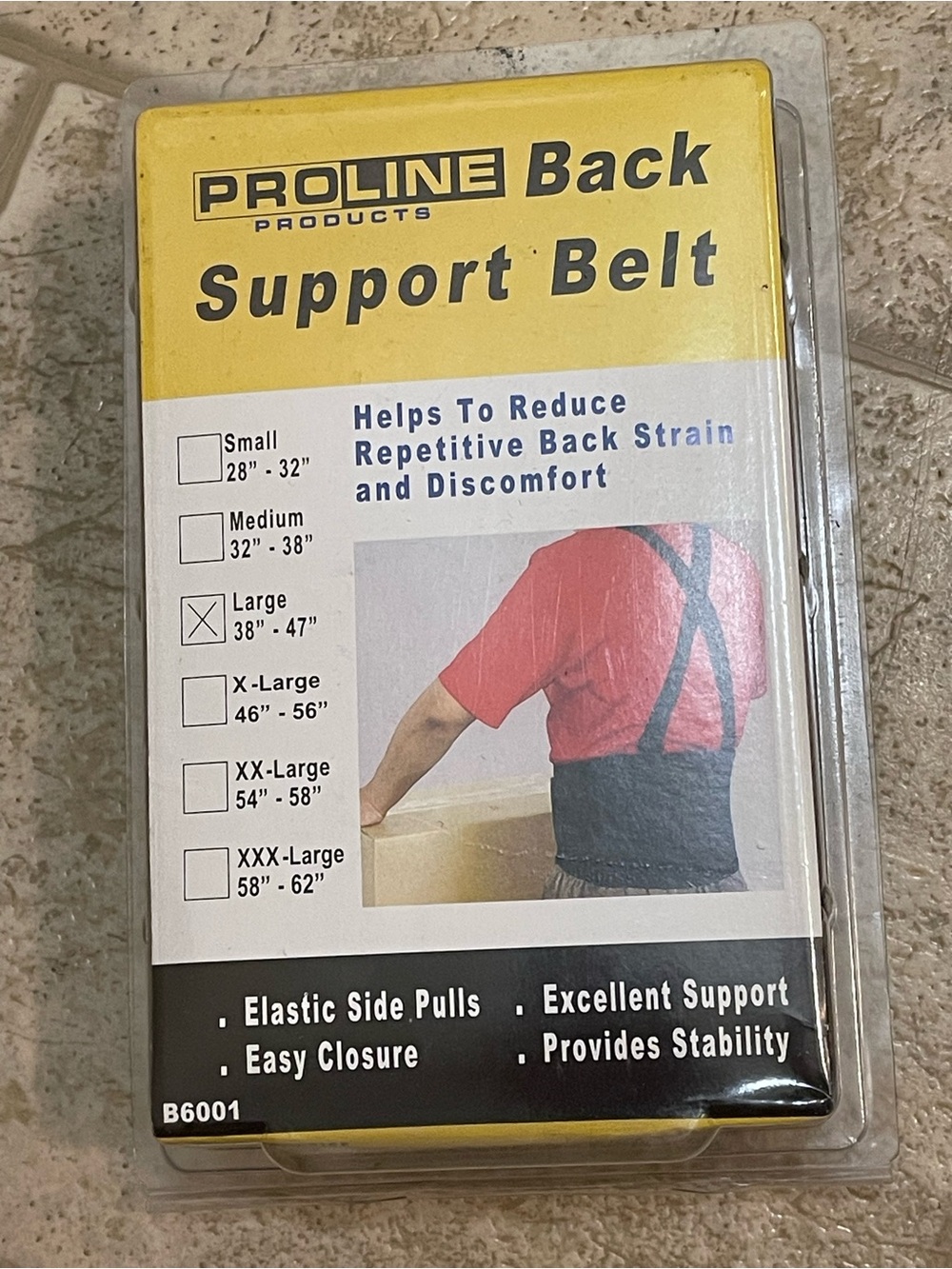 ProLine Back Support Belt - Black (Large)